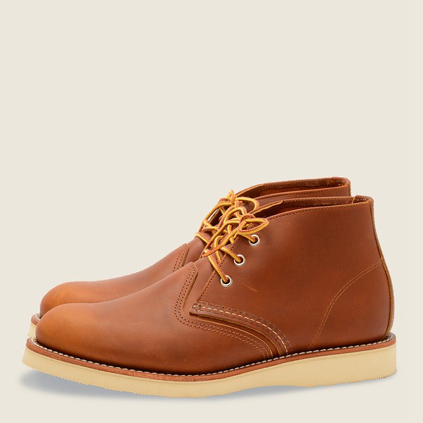 Red Wing Mens Work - Chukka-iginal Leather - Heritage Shoes Brown - 6703BVHLJ